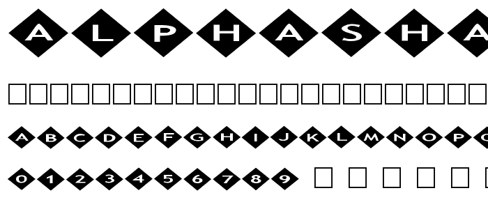 AlphaShapes diamonds 2 font